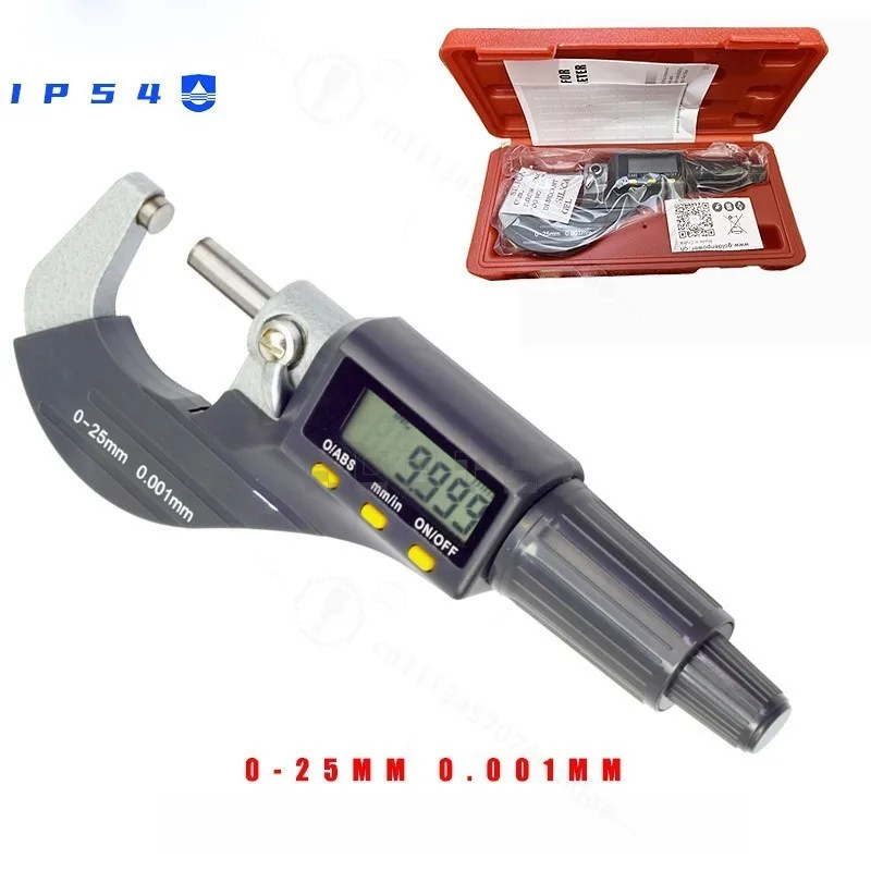 0-25mm Digital Outside Micrometer Screw Micrometer Precision Industrial Measuring Instrument For Workshop Calibration