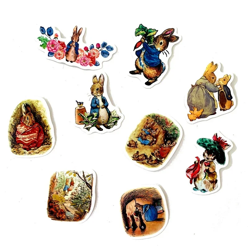 1Sets = 40PCS Cute Bunny Aufkleber Tagebuch Notebook Computer Helm PVC Wasserdichte Aufkleber