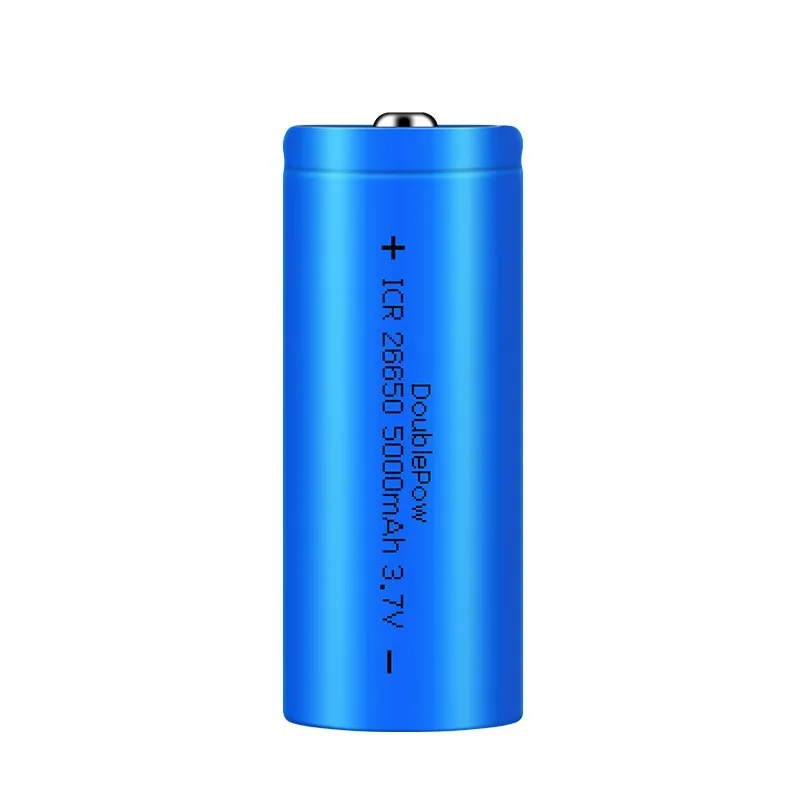 Doublepow 26650 Rechargeable Lithium Battery 3.7V 5000mAh for Handheld fan Flashlight Mining Lamp Wireless Microphone