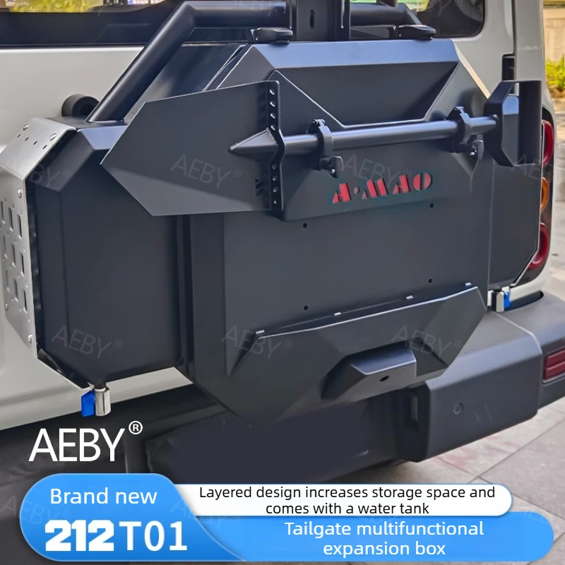 AEBY For BAIC 212 T01 Waterproof tailgate storage box,Spare tire rack,tailgate tool box,small school bag,Car Accessories
