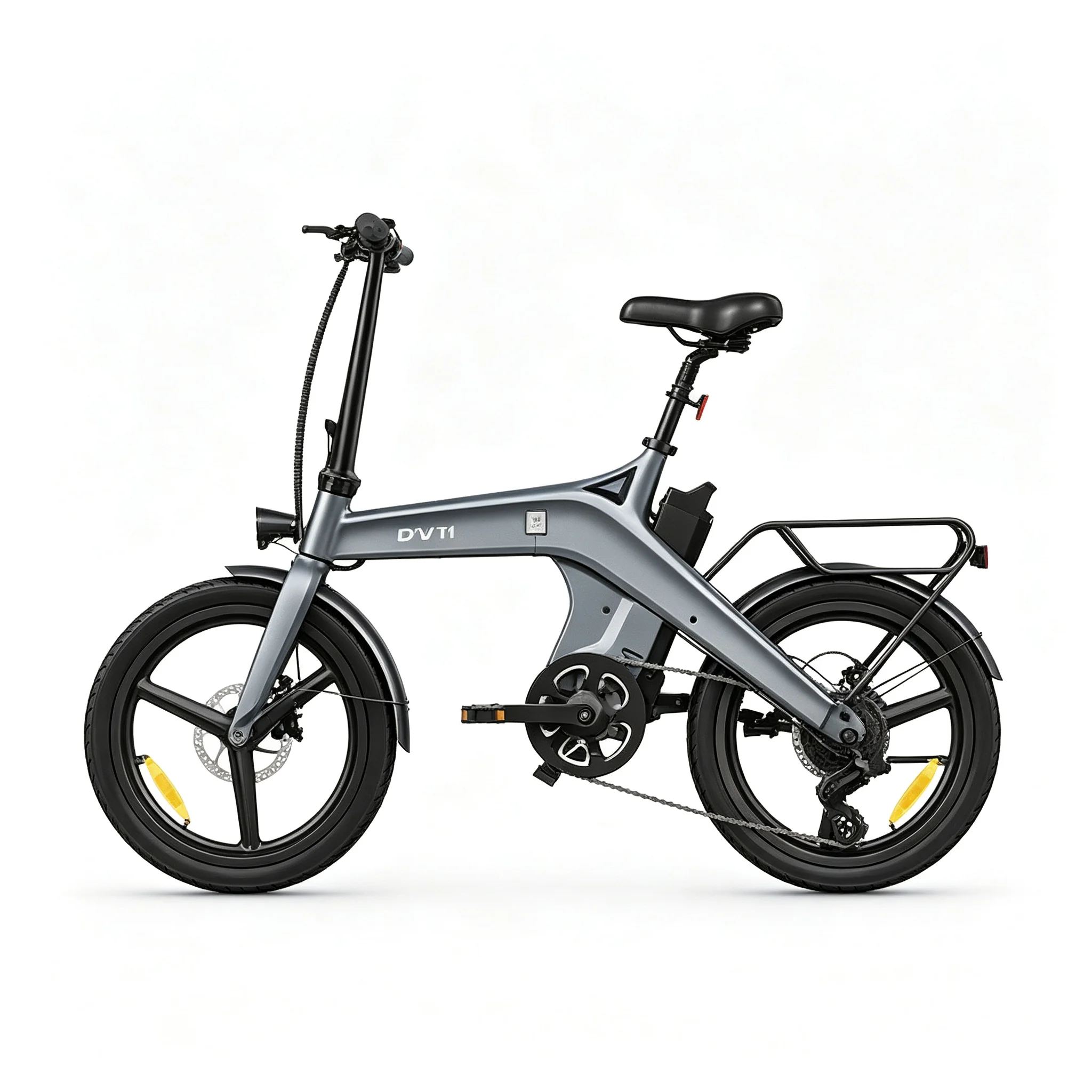 DYU T1 20 inch opvouwbare elektrische fiets, 36V, 10Ah, Shimano 7 versnellingen. Drie rijmodi, schijfremmen voor en achter, LED-display, 25 km/u.