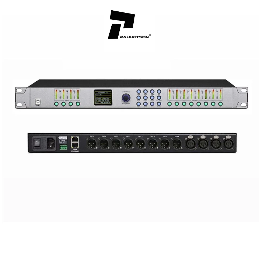 DPA0408RTS Audio Sound Processor 4 in 8 Out Audio Processor Dsp FIR  Equipment Effects Professional Digital Audio Processor