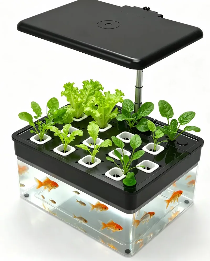Touch-type hydroponic hydroponic machine break-proof acrylic fish tank indoor herbal leaf vegetable planting Fast Delivery
