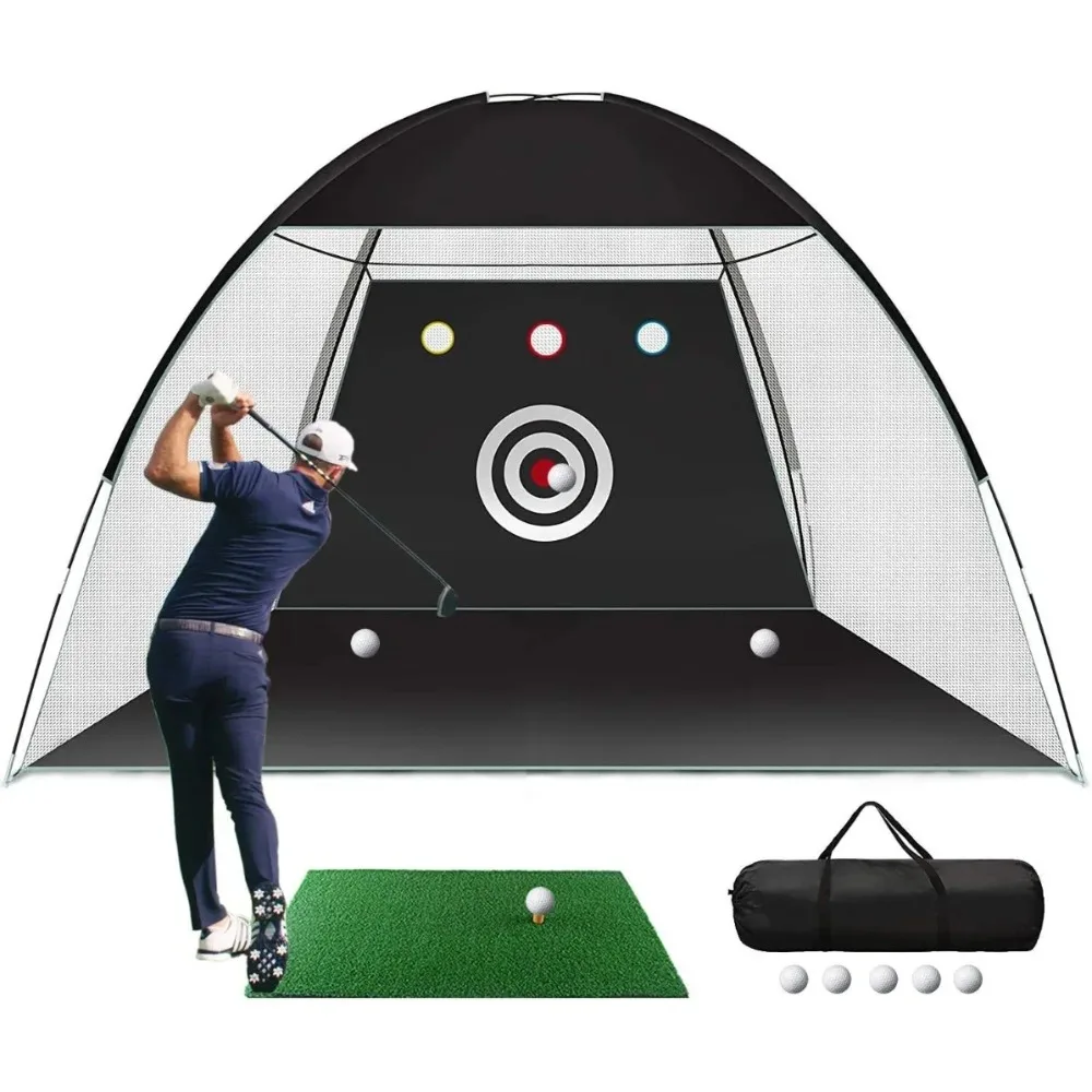 

Golf Net, One Key Pull Expansion Design 10x7.5 Ft Golf Practice Net