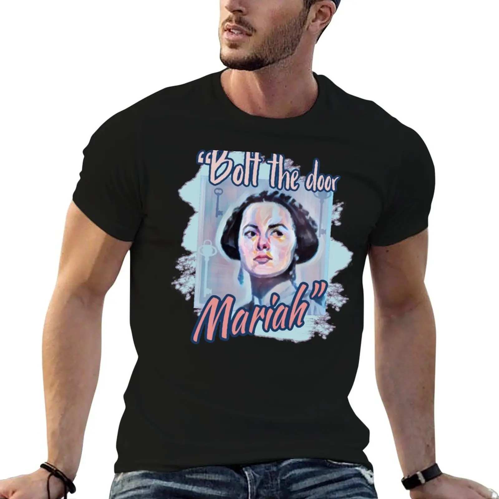 

Catherine in Blue T-Shirt funny t shirts dark humor man t shirt heavy cotton mens graphic t shirts T-shirt