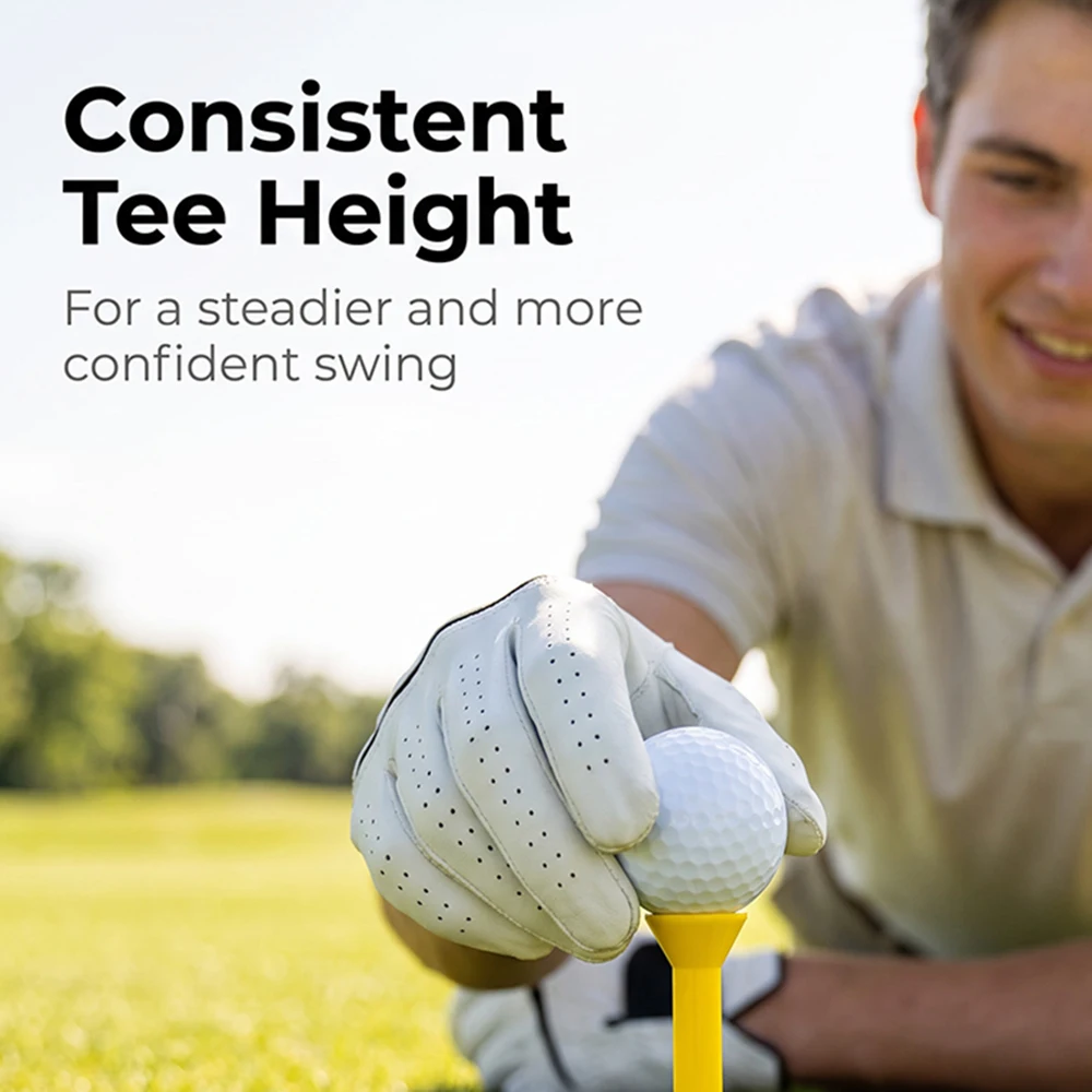 FzcSpeed Golf-Tees aus Kunststoff, 80 mm/3,5", robuste Golf-Tees, 10/20er-Pack, verschiedene Farben. – Detail 8