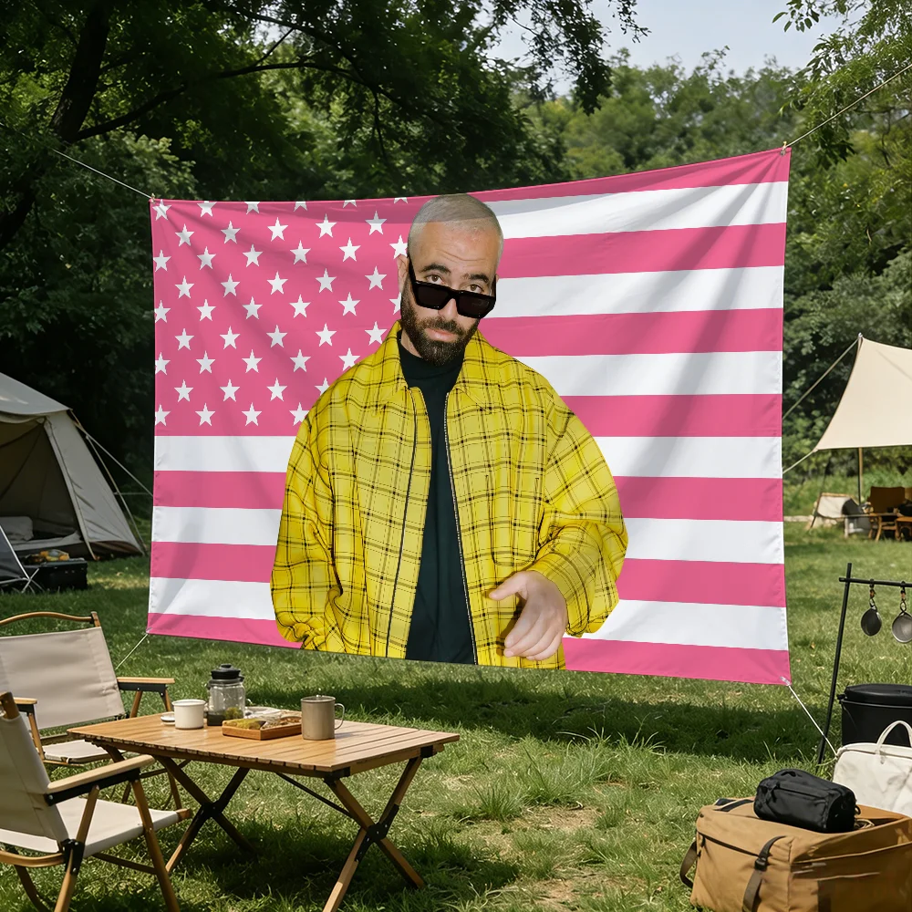 USA Actor Omer Adam flag Tapestries Outdoor Parties Bedrooms Living Rooms Dorm Rooms Wall Decor Banners Gifts