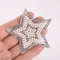 1pcs Garment Decoration Thermal Transfer five-pointed star Motifs Clothing Accessories Pentagram Sticker Rhinestone Patches