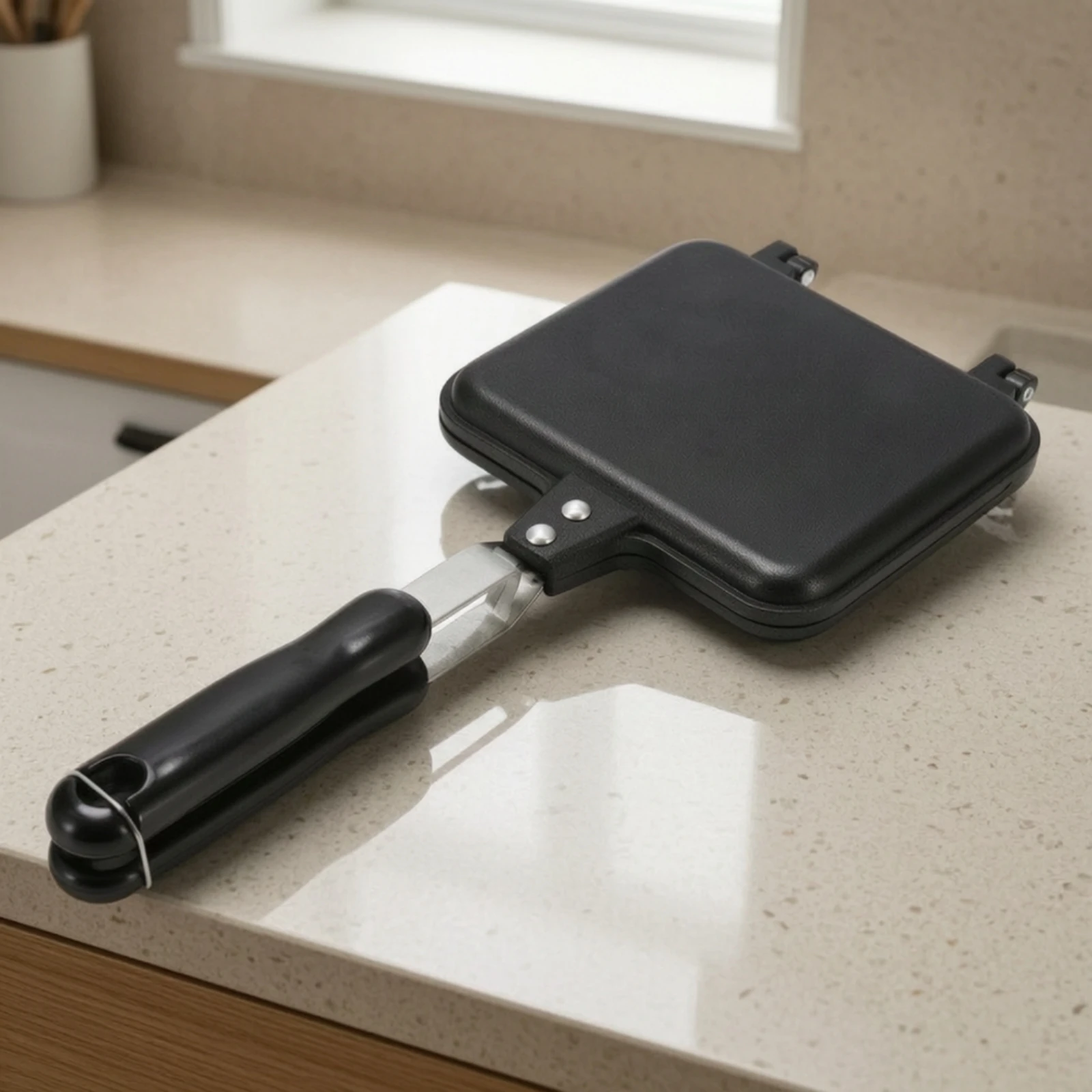 Sandwich Maker with Long Handle Handheld Stovetop Sandwich Maker Pie Iron Portable Pan Compact for Campers