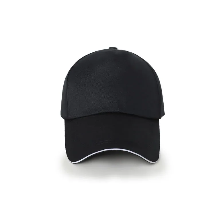 Customized Printed Logo Trendy 5-Piece Cotton Baseball Caps Men's Outdoor Activities Duck Tongue Cap Women's Fashion Trend Hats image 2