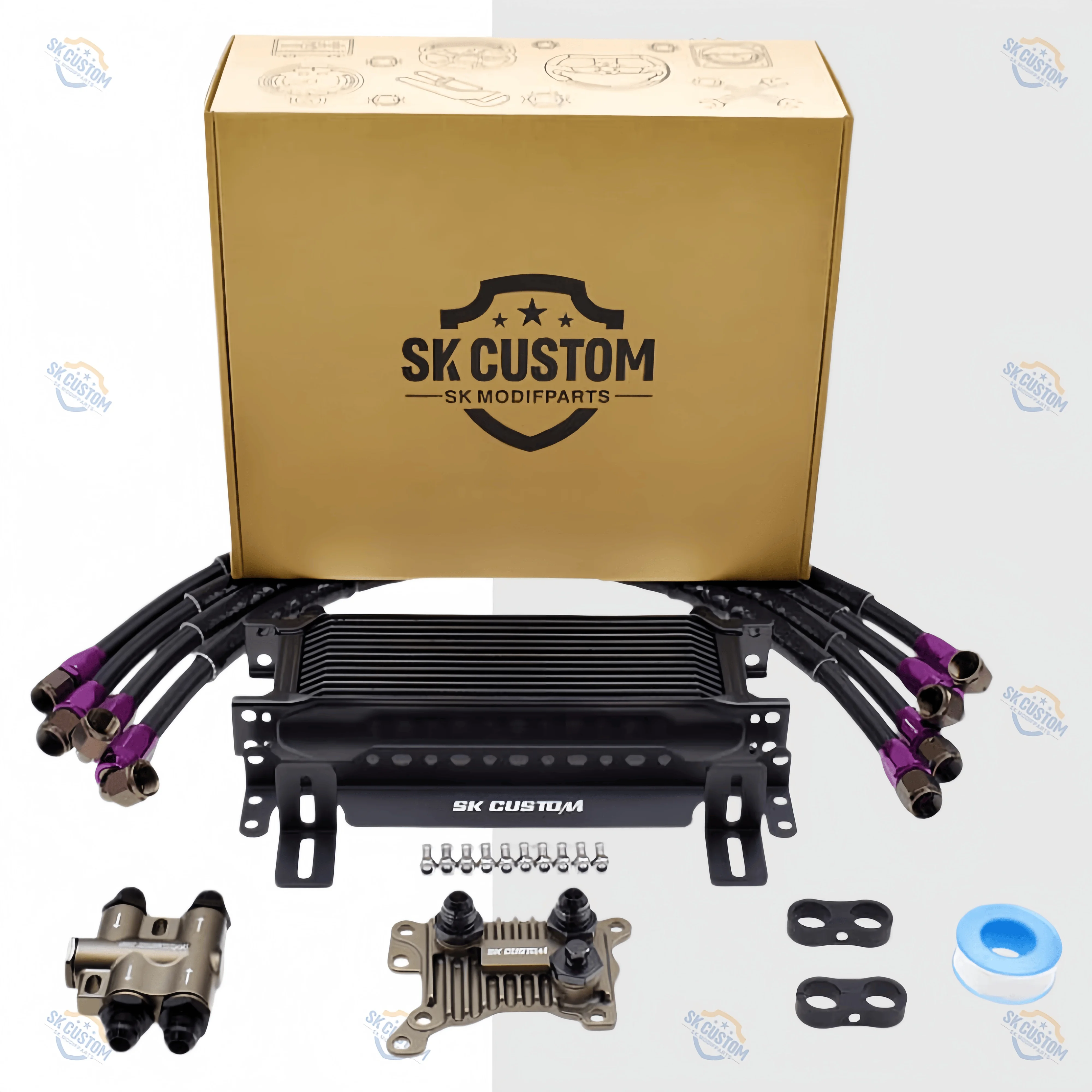 SK CUSTOM Car Modification Parts For Mercedes M282 Thermostatic Engine Oil Cooler Kit Aluminum Radiator Oil Cooler