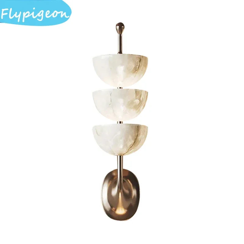Modern French Luxury Wall Lamp Dimmable Durable Exquisite Wall Light for Villa Hotel Staircase Living Room Dining Romm Indoor