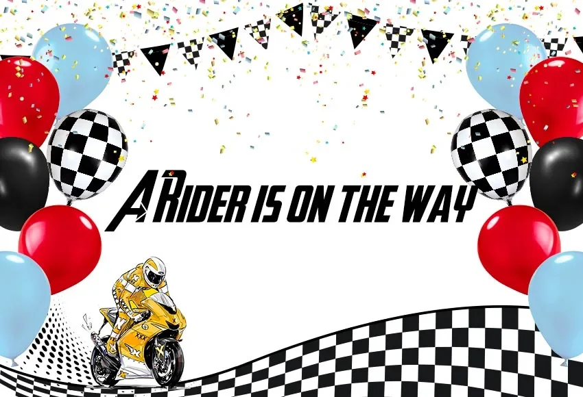 Mehofond Motocross Racing Motorcycle Photography Background Balloons Boys Birthday Party Decoration Banner Backdrop Photo Studio
