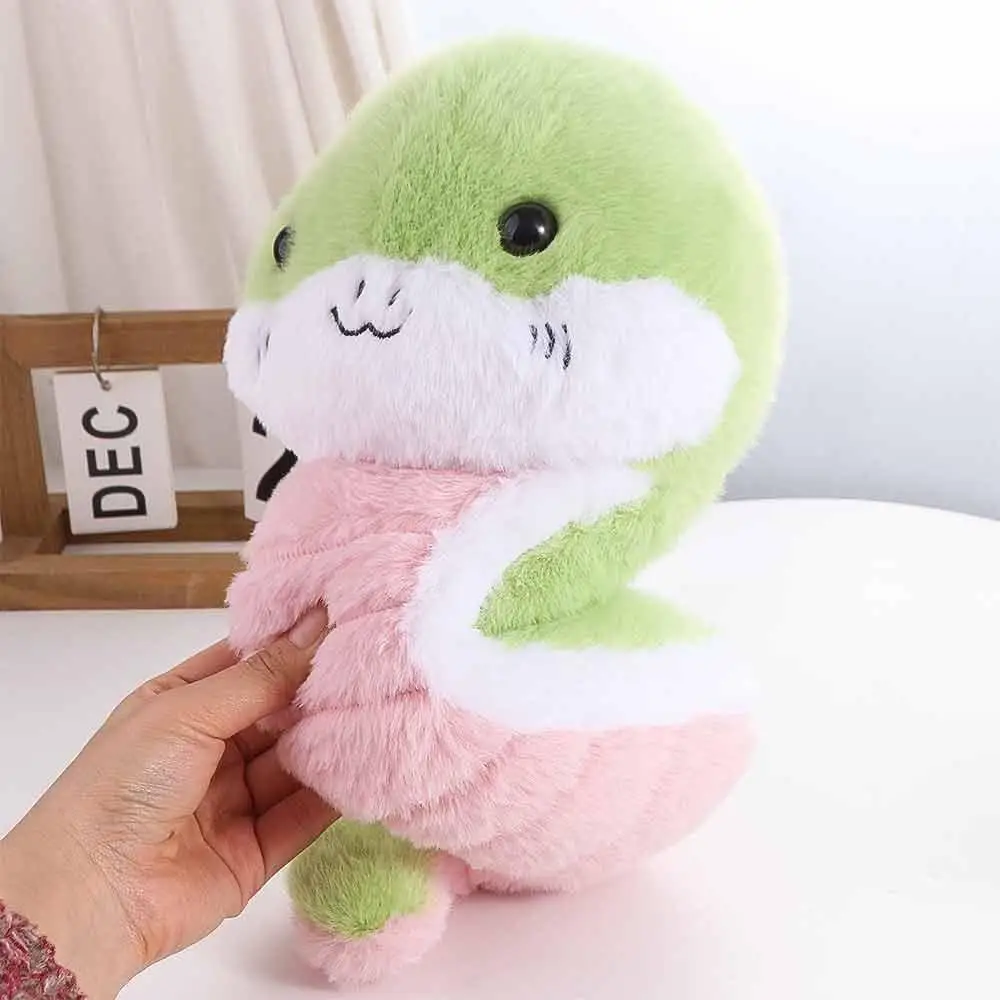 Cute Stuffed Doll Little Snake Plush Toy Fluffy Soft Snake Plush Doll Collection Ins Cartoon Plush Animal Doll Children Gift