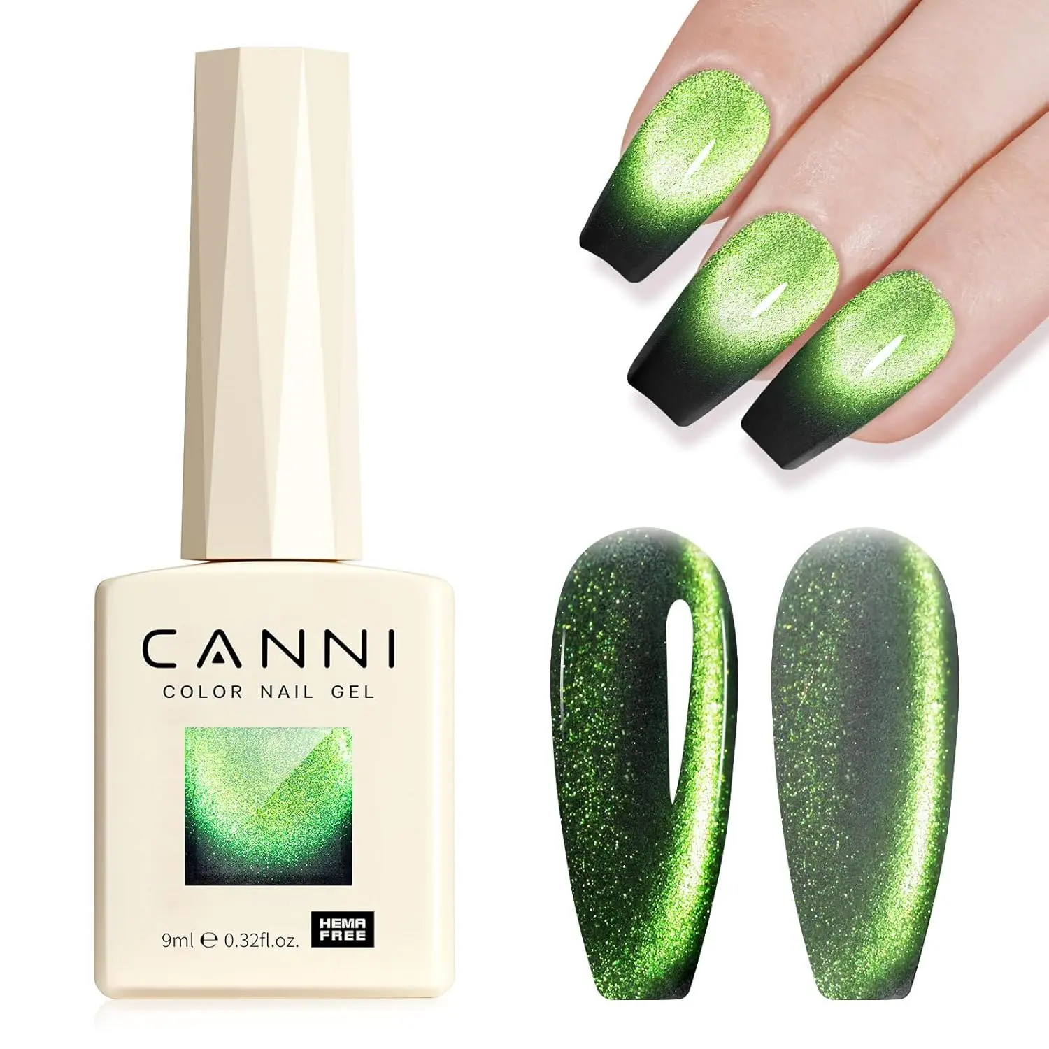 

Cat Eye Gel Nail Polish – Glow in Dark, 9ml Magnetic Soak Off UV/LED Gel for Salon & DIY Manicures
