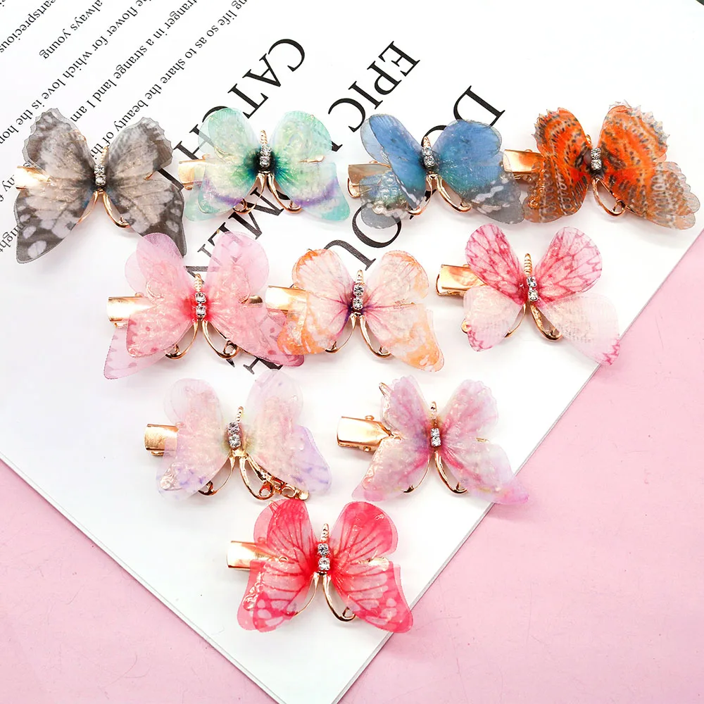 20PCS Multicolor Butterfly Hairpin Pet Hair Accessories Cute Puppy Cat Hair Accessories Fashion Hairclips Pet Grooming Products