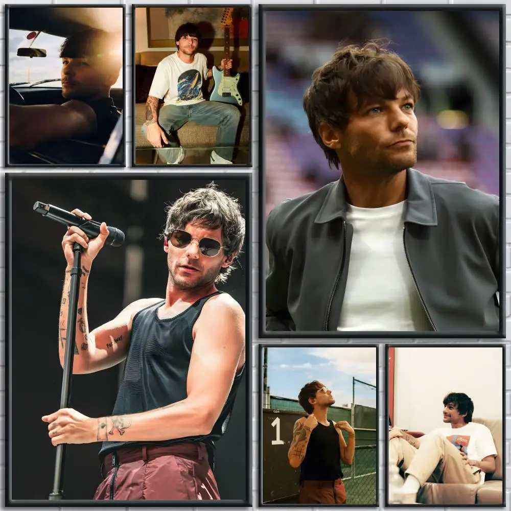 Póster del cantante L-Louis Tomlinson, pegatinas artísticas de pared modernas y fáciles de aplicar para decoración del hogar y paredes de dormitorios