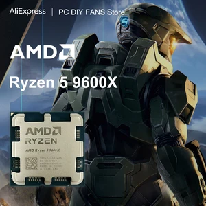 معالج الألعاب AMD Ryzen 5 9600X 5.4 جيجاهرتز 6 نوى وحدة المعالجة المركزية 12 خيطا رسومات مدمجة TDP مقبس 65 واط AM5 جديد R5 9600x ولكن بدون مروحة أفضل 10 رسومات مدمجة لمعالج Xeon مبيعا - No4