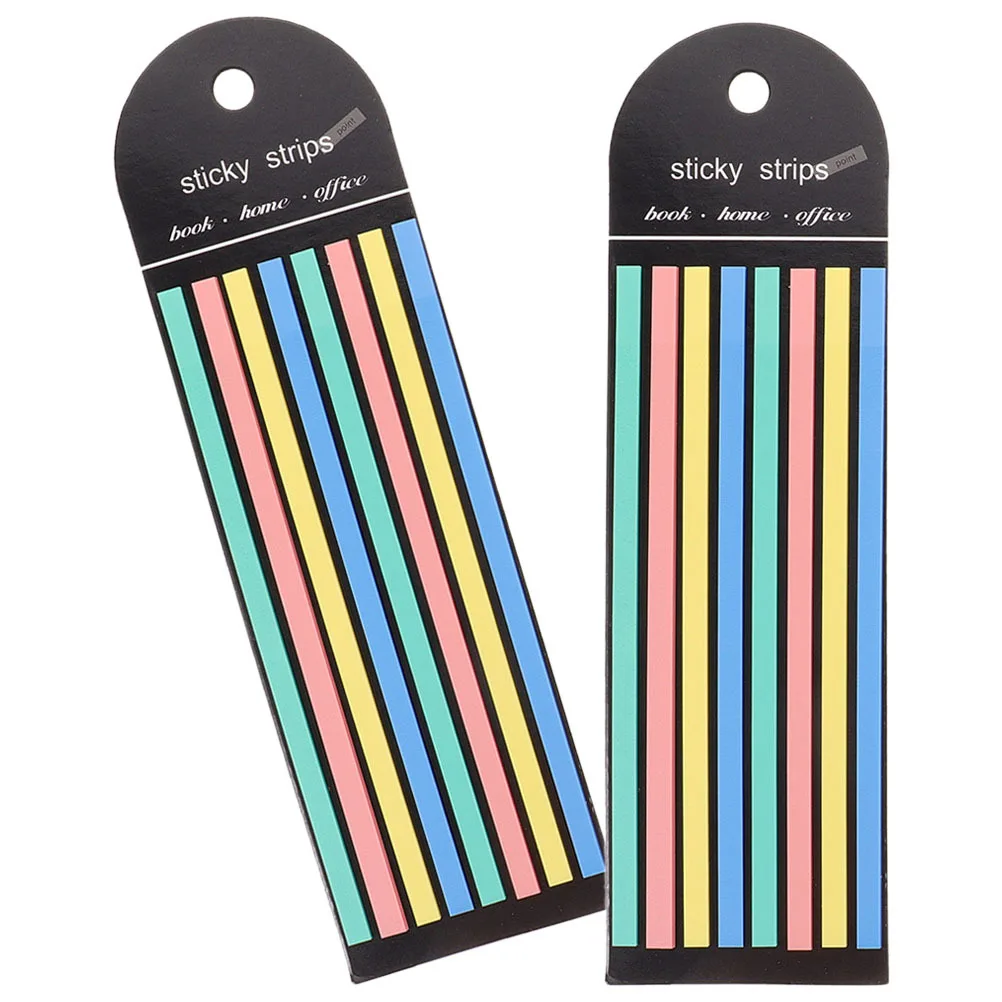 

2 Books Long Colored Index Note Strips Portable Highlight Strips Reading Tabs for Annotating Books Office Use Office Products