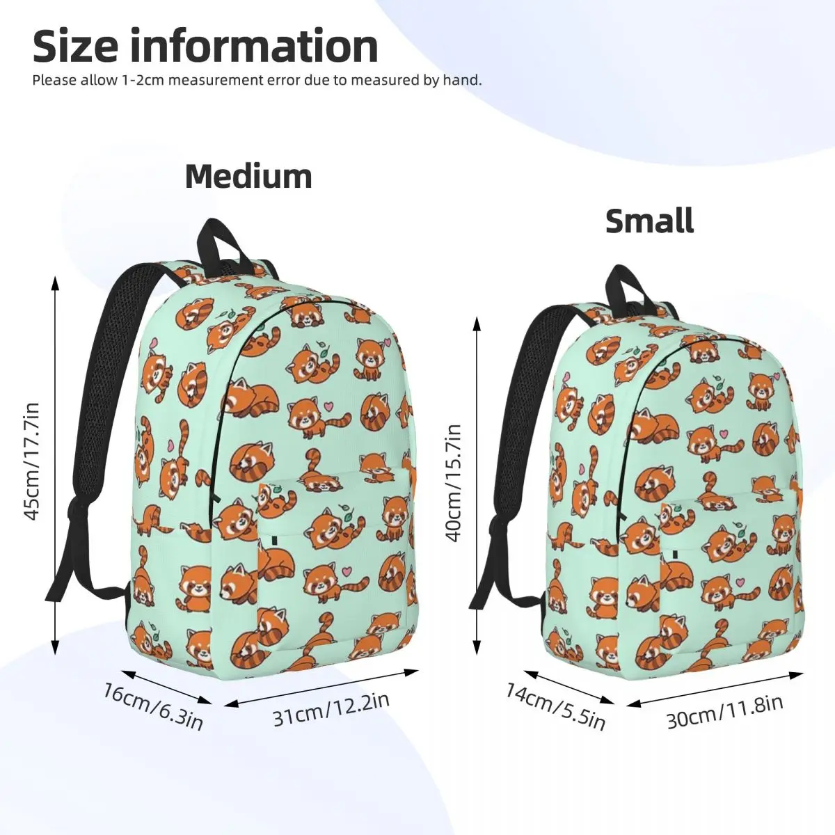 Red Panda Animal Student Backpack School Bag Hiking Travel Daypack for Men Women Bookbag Shoulder Bags