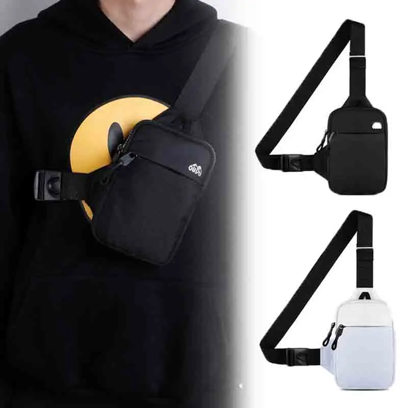 

Casual Men Shoulder Chest Bag Nylon Waterproof Outdoor Sport Running Cycling Belt Bag Large Capacity Travel Phone Pouch Bag