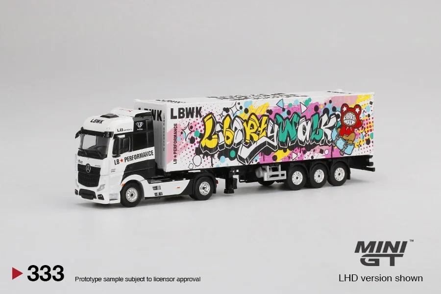 1:64#333 Skull Western Star #705 Graffiti trailer Trailer Truck Alloy die cast simulation car models,boys\' toys,children\'s gifts