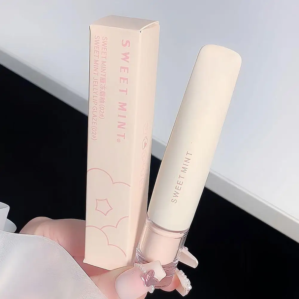 Sweet Mint Jelly Lip Glaze Antihaft-Lippentönung, langlebige kosmetische flüssige Lippen, feuchtigkeitsspendender Kristall-Lippenstift, koreanischer Glasglanz