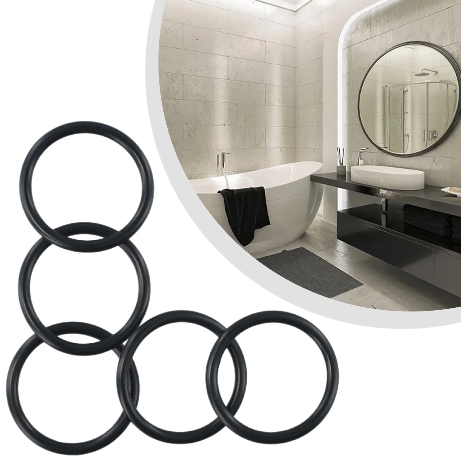 Seal O Ring Seal Useful 2022 5 Pack Basin Drain Bath SInk Inner Diameter 28mm O Ring Outer Diameter 34mm Black