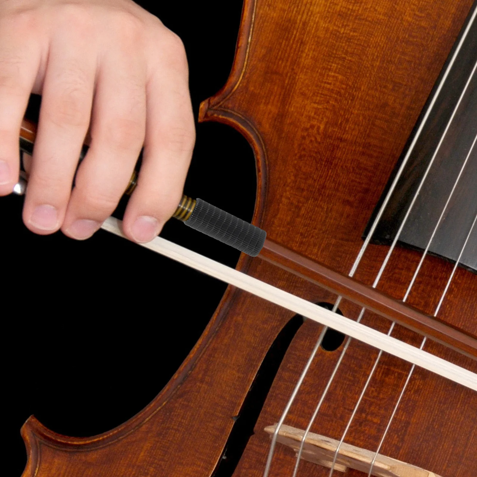 

4pcs Rubber For Musical Bow Grip Kids Practice Practice Violin Bow Grip Tool Violin Parts Musical Instrument Supply