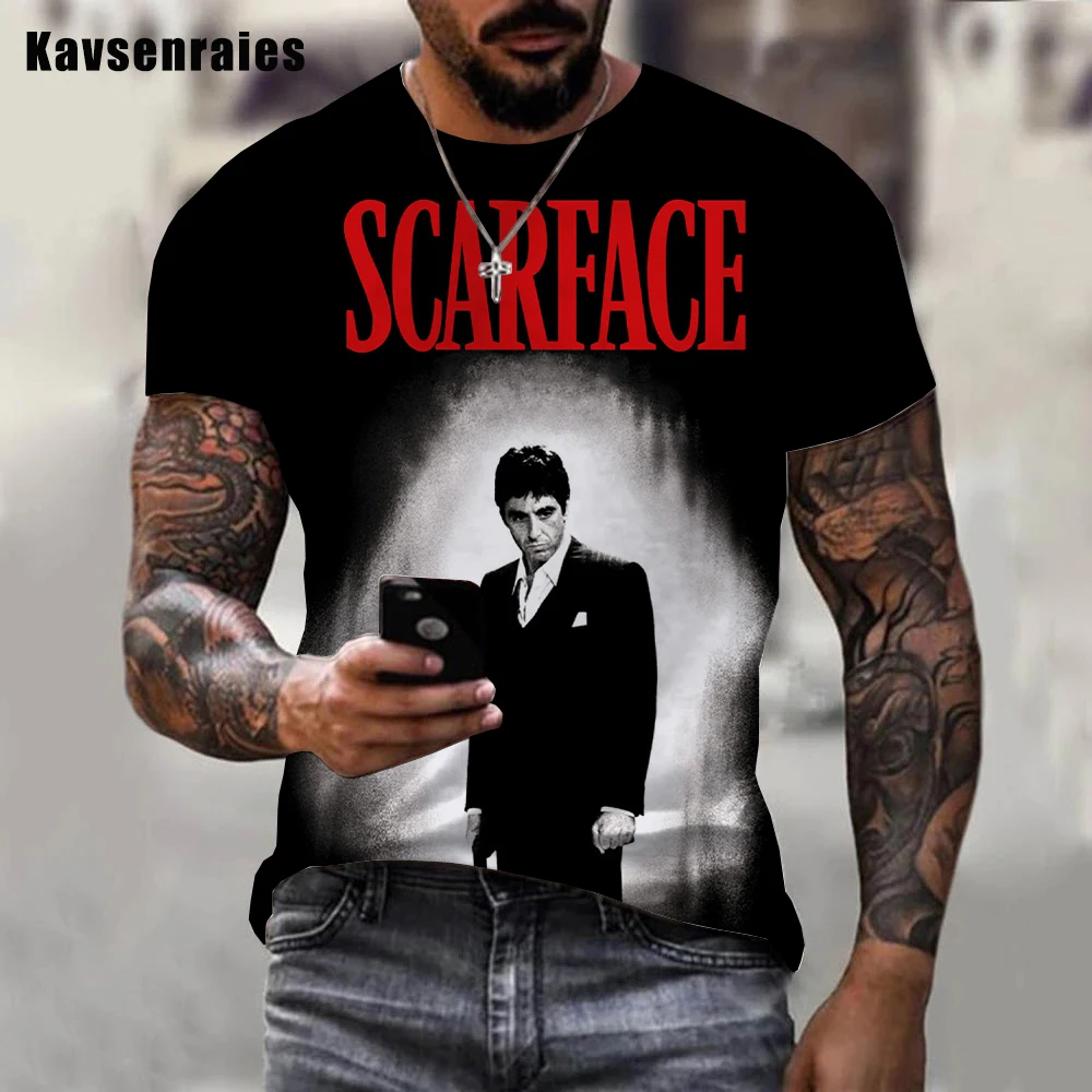 

Movie Scarface T-shirt Tony Montana 3D Printed Streetwear Men Women Fashion Casual T-shirt Harajuku Oversized Cool Tee Tops