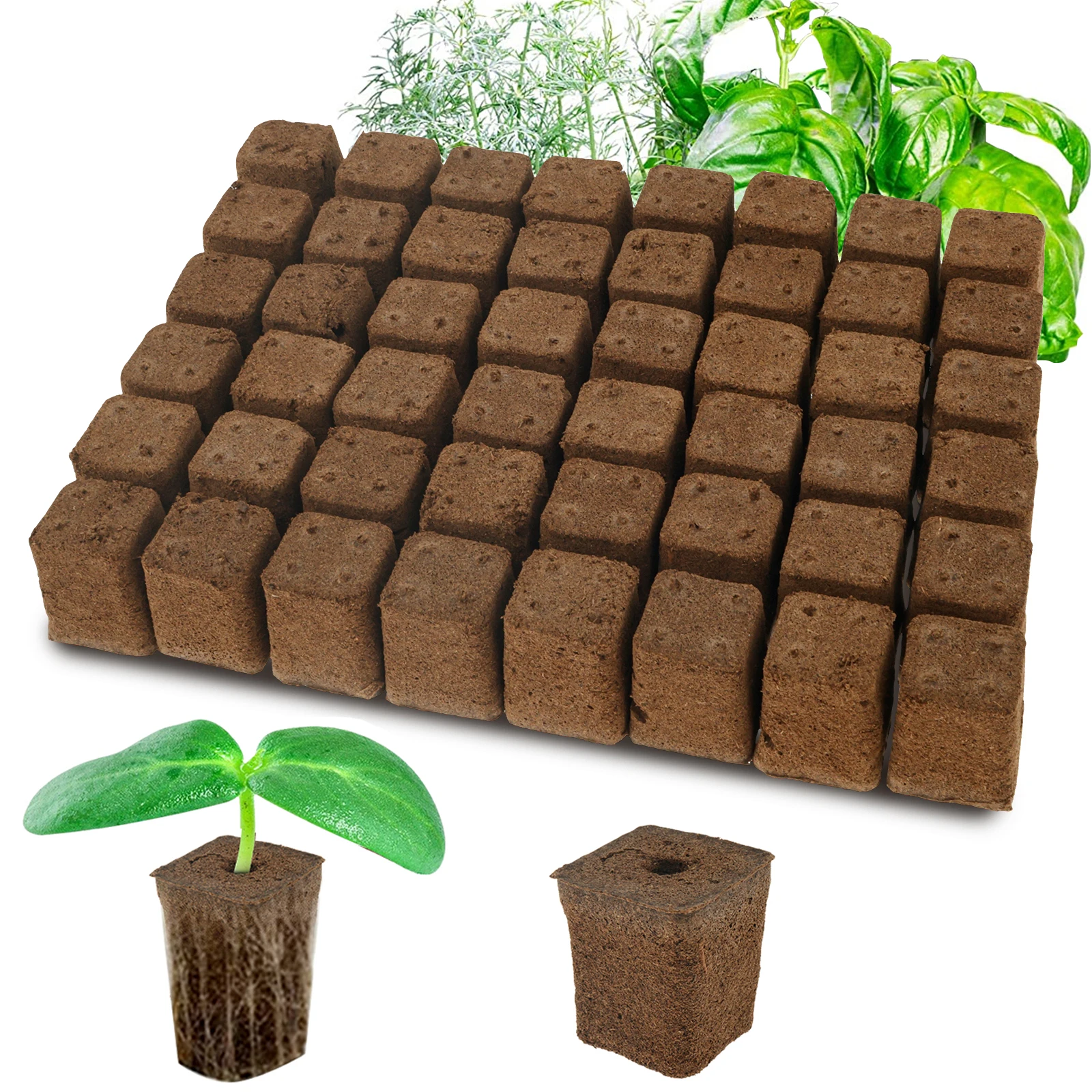 50Pcs Seed Grow Sponges Water Absorbent Hydroponic Pods Kit Replacement Root Garden Plant plant Nutrients Growing System