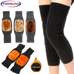 Cashmere Wool Knee Brace Pads Winter Thermal Knee Warmers Thicken Lengthen Elastic Knees Sleeves Support Protector for Arthritis