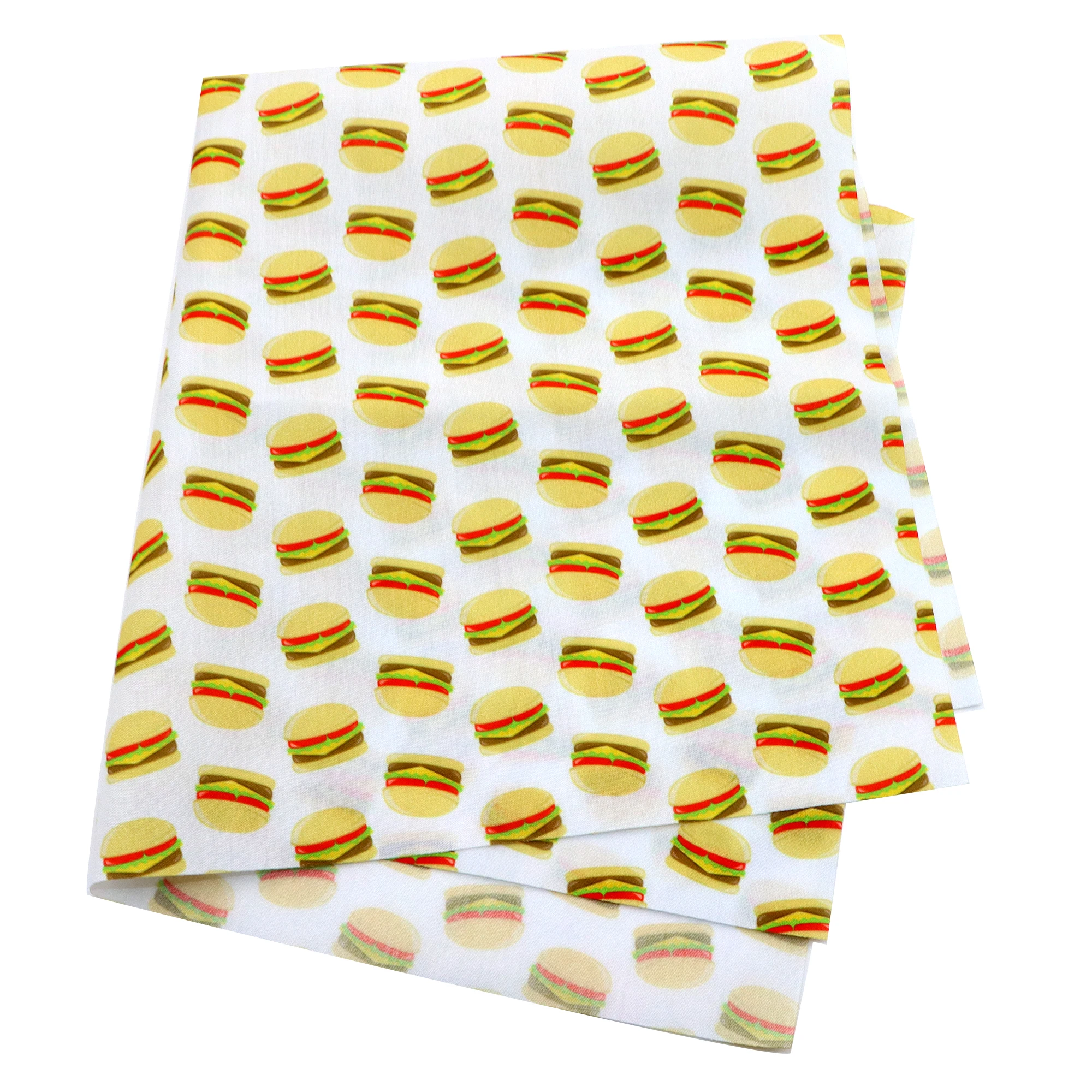 50*145cm Patchwork Hamburger Printed Polyester Cotton Fabric For Tissue Sewing Quilting Fabrics Needlework Material DIY Handmade