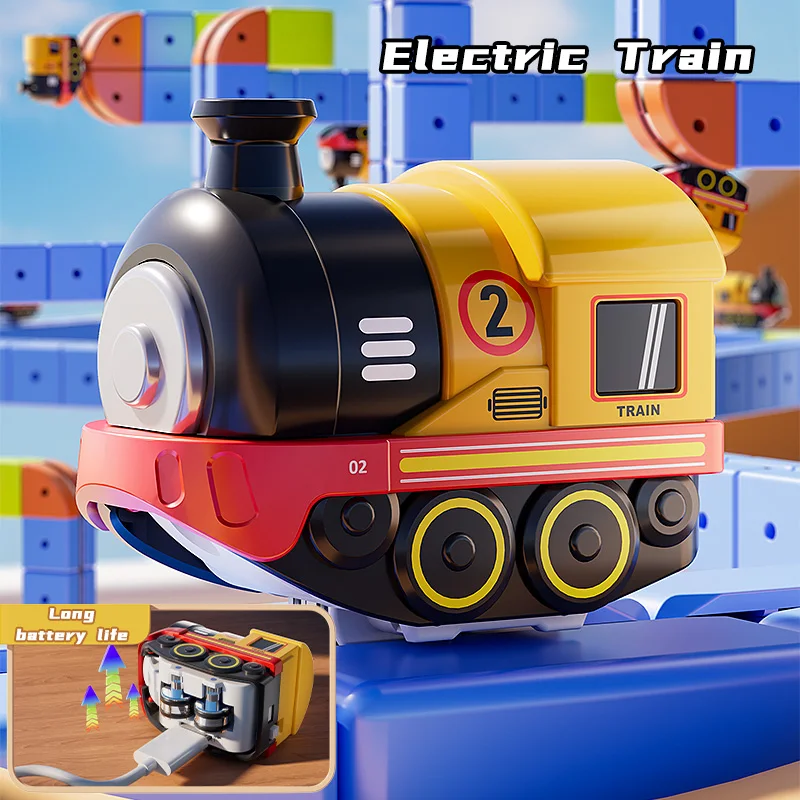 ماجيك تراك قطار الأطفال الكهربائية تجميعها اللبنات المغناطيسي السكك الحديدية سيارة المتاهة ألعاب تعليمية للأطفال هدايا عيد الميلاد #4