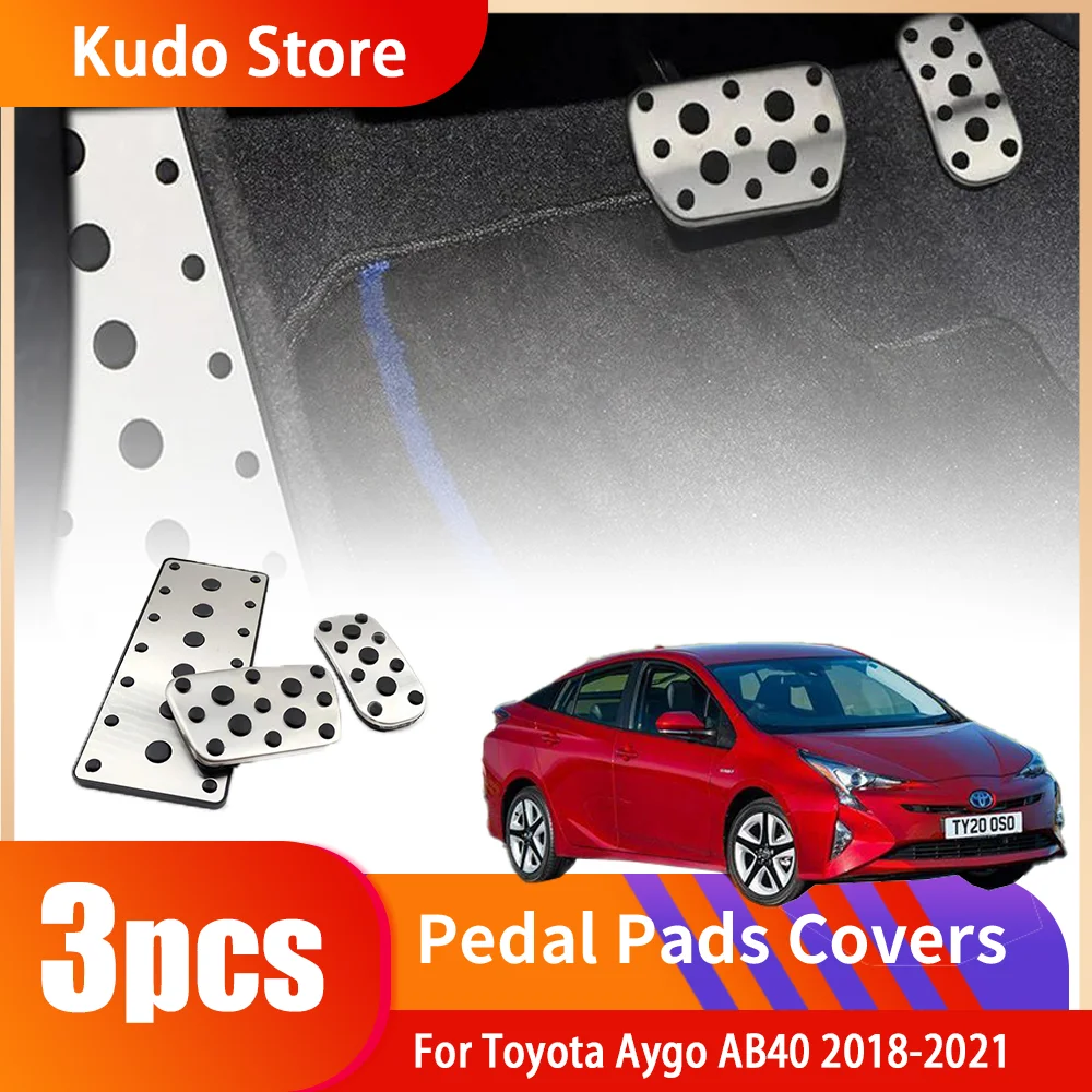 

For Toyota Aygo AB40 2018-2021 Stainless Steel Non-slip Pedals Brake Non-slip No Drilling Rest Accelerator Tray Part Accessories