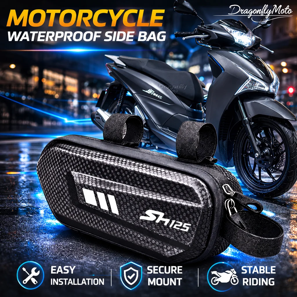 

Large Capacity Motorcycle Side Bag For HONDA SH125 SH125i SH 125 150i Waterproof Multifunctional Storage Pouch Hanging Bag