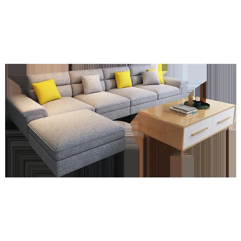 

Nordic fabric sofa, small apartment, living room furniture combination