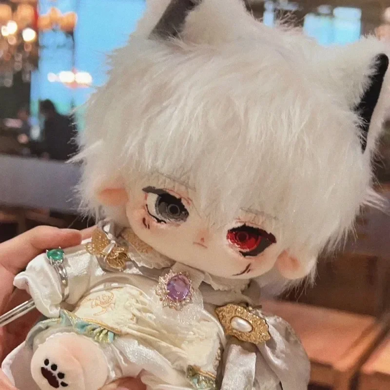 

20cm Japan Anime Kaneki Ken Kawaii Cosplay Plush Doll Body Ears Cartoon Dress Up Clothing Soft Plushies Model Toy Figures Gifts