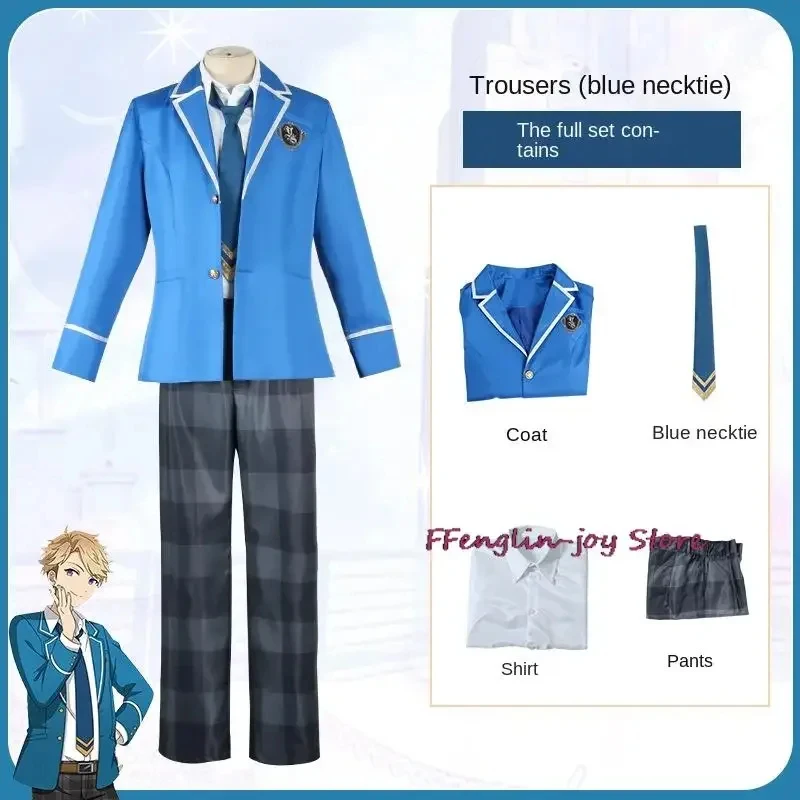 ☆SunlCos Ensemble Stars Cosplay Costume Anzu Tenshouin Eichi Narukami Arashi Nagumo Tetora Ogami Koga Anime School Uniform Suit☆ view 2
