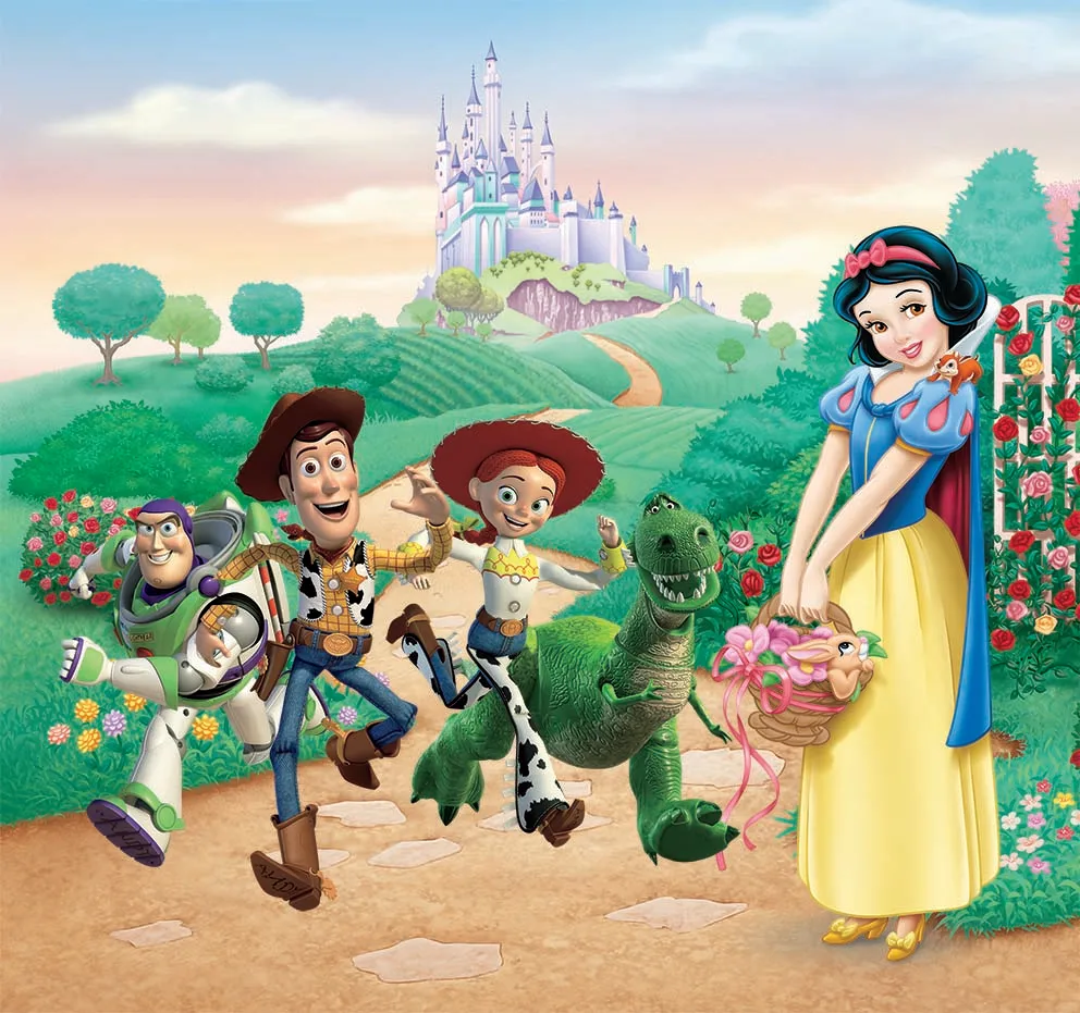 Princess Backdrop Snow White and The Seven Dwarfs Baby Shower Birthday Party Photography Background for Photo Studio Banner