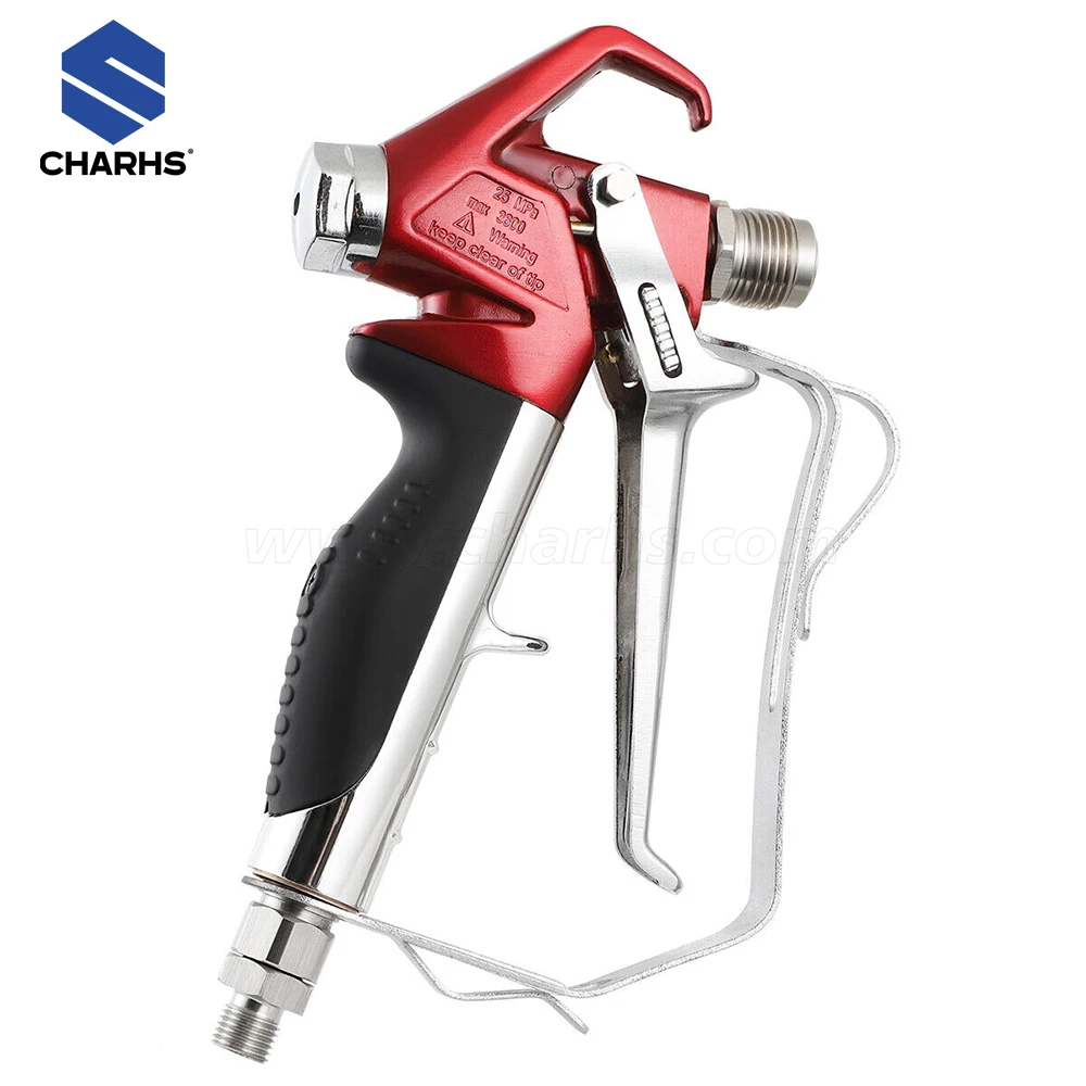 CHARHS Airless Spray Gun similar of 538020 2 Finger Trigger Included. 1 Tip Guard. 517 airless tips Built-In airless gun Filter