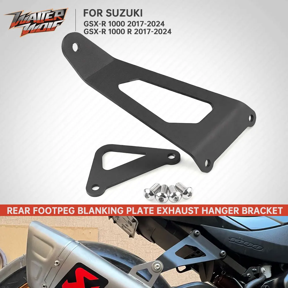 

For SUZUKI GSX-R GSXR 1000 2017-2024 Accessories Motorcycle Rear Footrest Blanking Plates Foot Rests Mounting Bracket GSXR1000