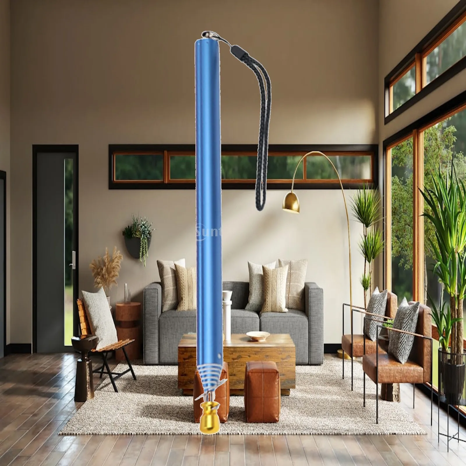 Handheld Telescopic Flagpole, Tour Guide Flagpole Aluminum Alloy Easy to Store Nonslip Hand Shank for Picnic Travel Teacher
