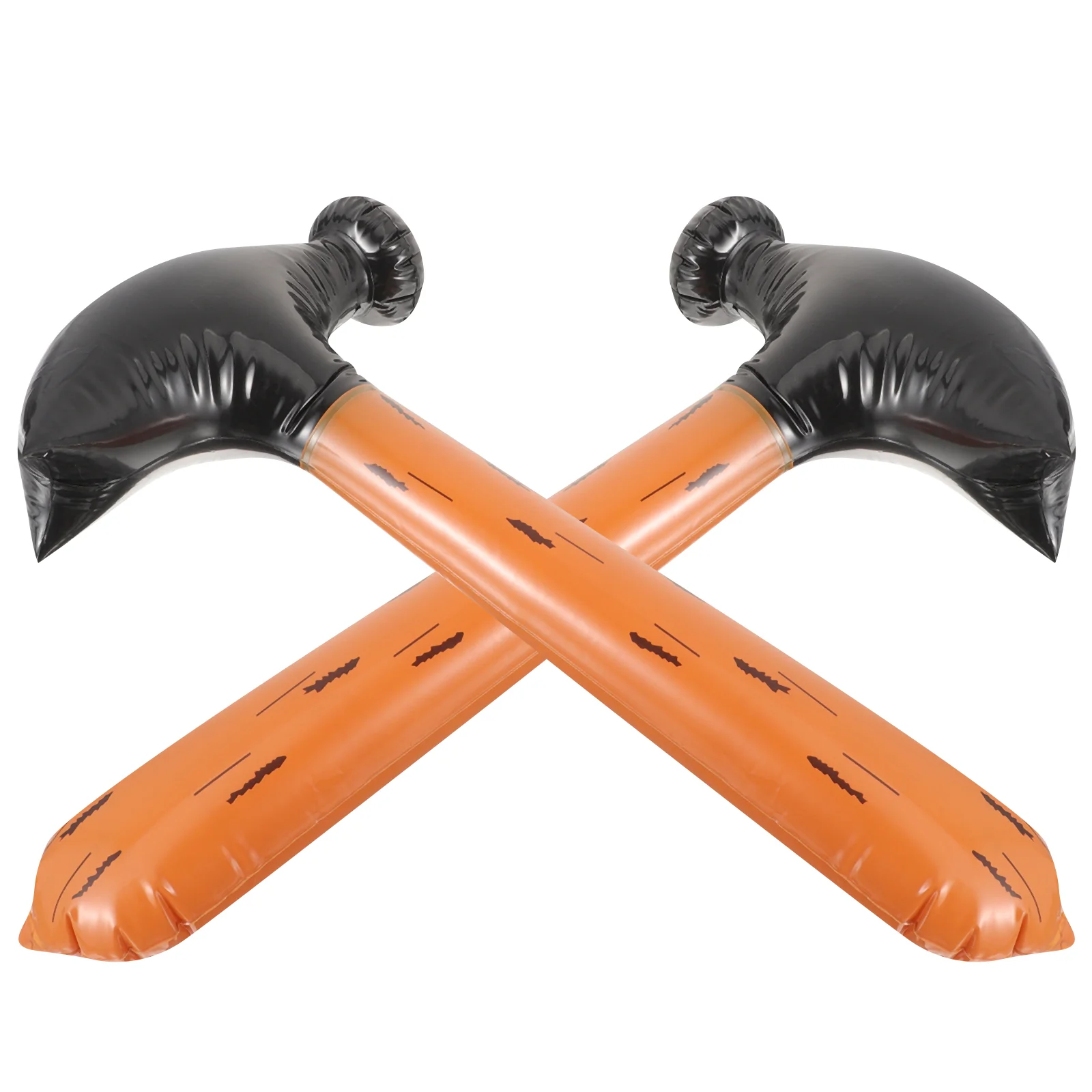 2 Pcs Inflatable Hammer Toy Party Toys Apparel for Kids Pool Prop Favors Blow Air Children Large Hard Handle