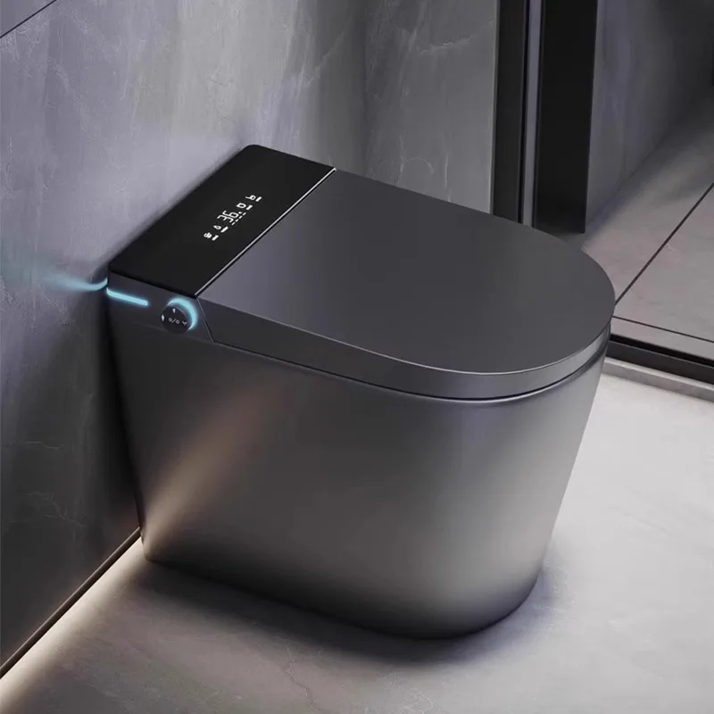 Small size 58CM small apartment bathroom gun ash smart toilet