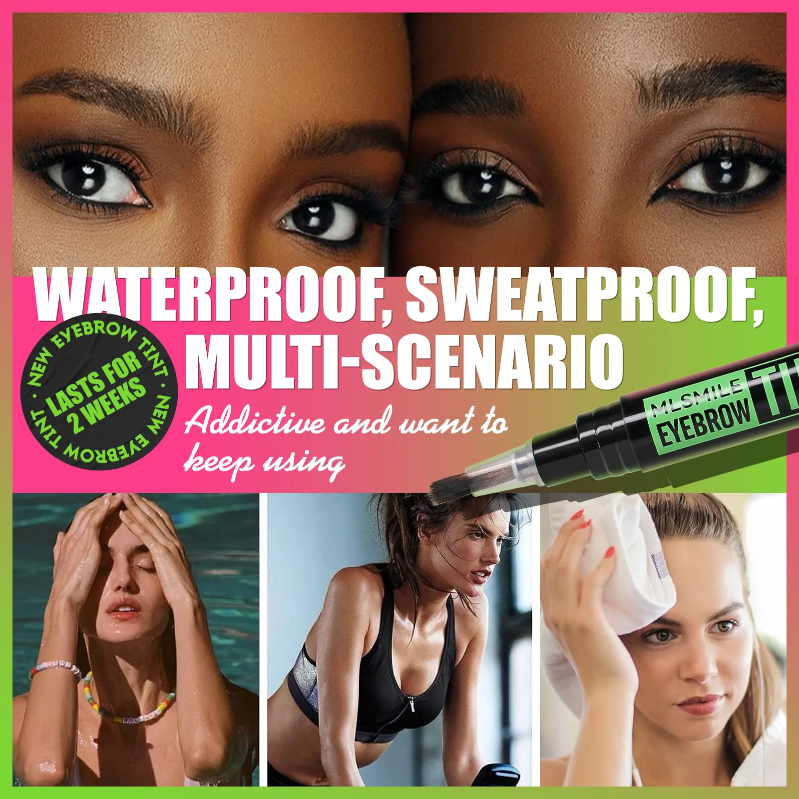 Kit de tinte para cejas y pestañas, 2 colores, tinte rápido, Gel para tinte de cejas, crema para cejas, potenciadores de cejas, máscara de Henna, herramienta de maquillaje