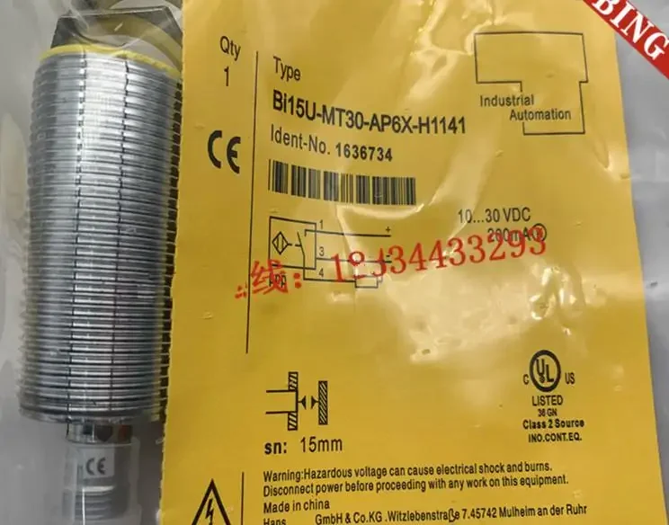 2pcs New High Quality proximity switch BI15U-MT30-AP6X-H1141 BI15U-MT30-AN6X-H1141