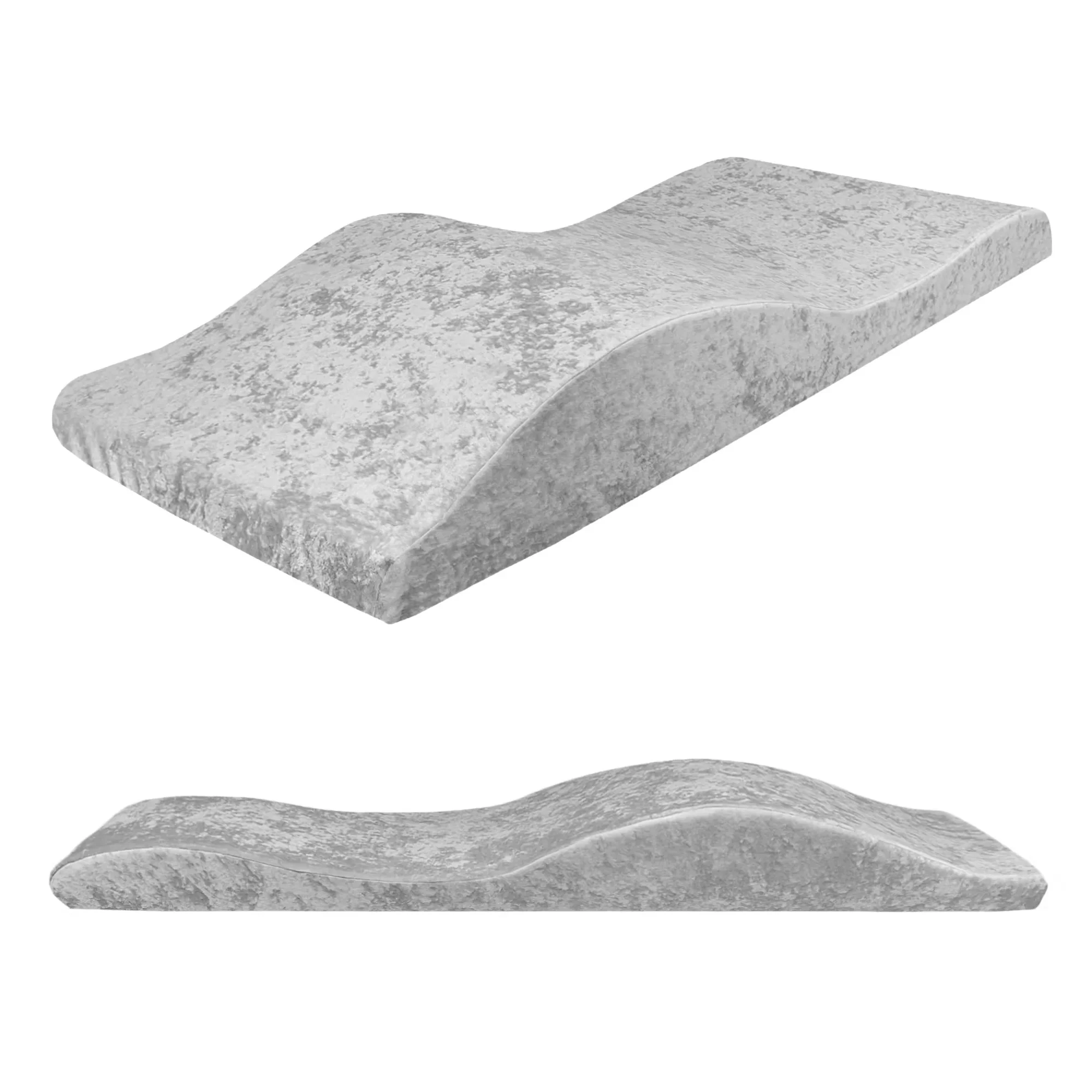Wave Curved Massage Bed Foam Topper Thick Cushion with Removable Washable Cover