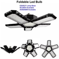 1pc Foldable LED Bulb Garage Light  Energy Efficient Adjustable Brightness Perfect for Workspaces and Storage Areas