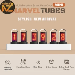 WIFI Control IPS Nixie Tube Alarm Clock with Colorful RGB Lights for Game Room Decoration.DIY Clock Faces and Pictures.Gift Idea